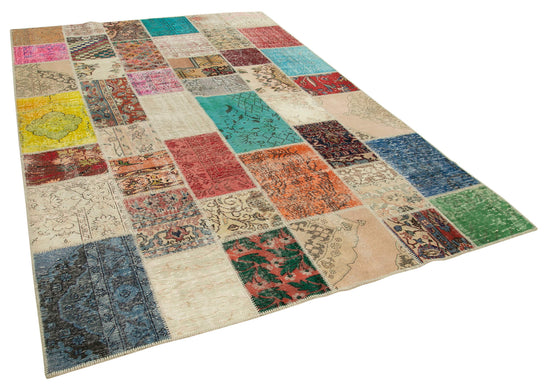 7x10 Multicolor Patchwork Rug - 24004