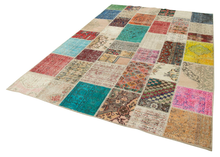 7x10 Multicolor Patchwork Rug - 24004