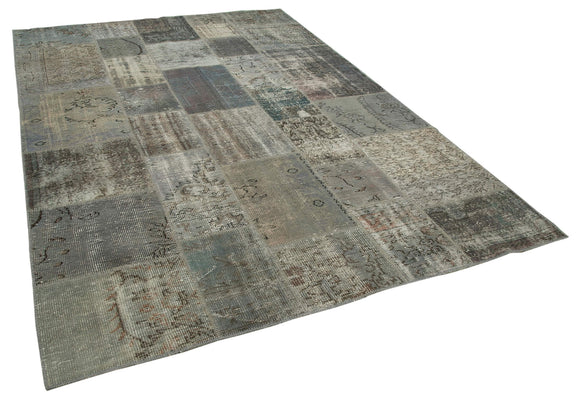 7x10 Grey Patchwork Rug - 24012