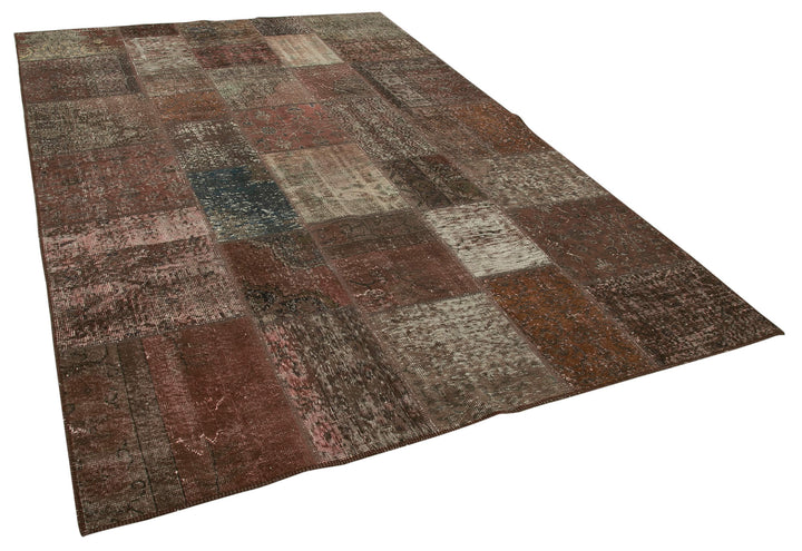 7x10 Brown Patchwork Rug - 24014