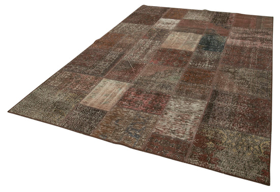 7x10 Brown Patchwork Rug - 24014