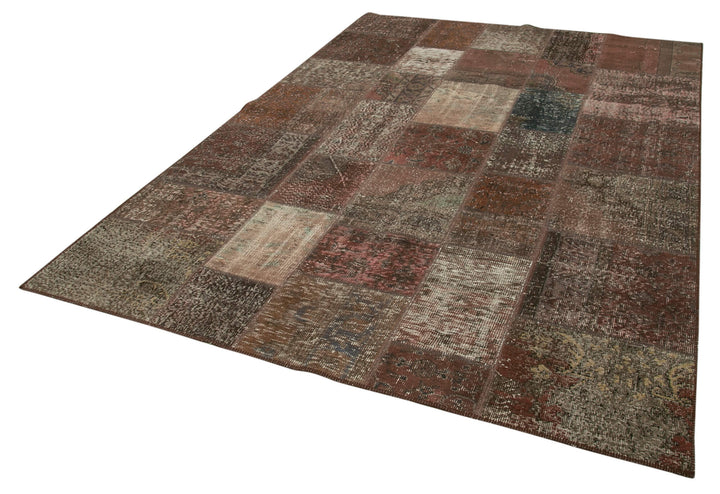 7x10 Brown Patchwork Rug - 24014