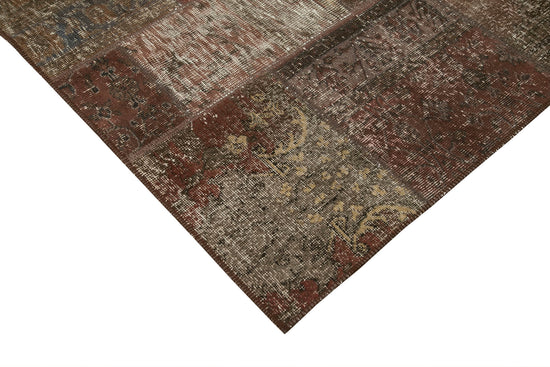 7x10 Brown Patchwork Rug - 24014