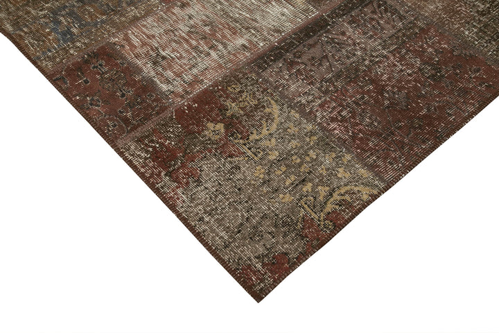 7x10 Brown Patchwork Rug - 24014