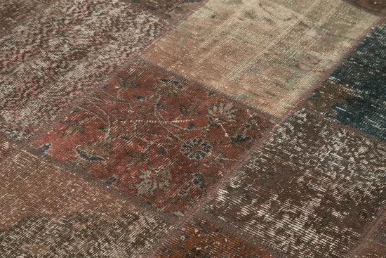 7x10 Brown Patchwork Rug - 24014