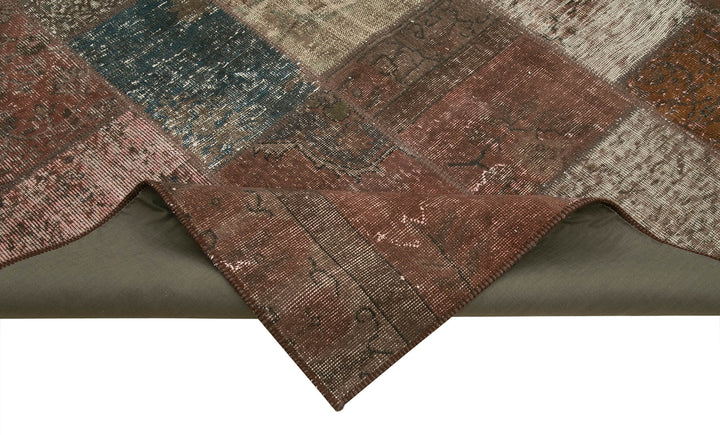 7x10 Brown Patchwork Rug - 24014