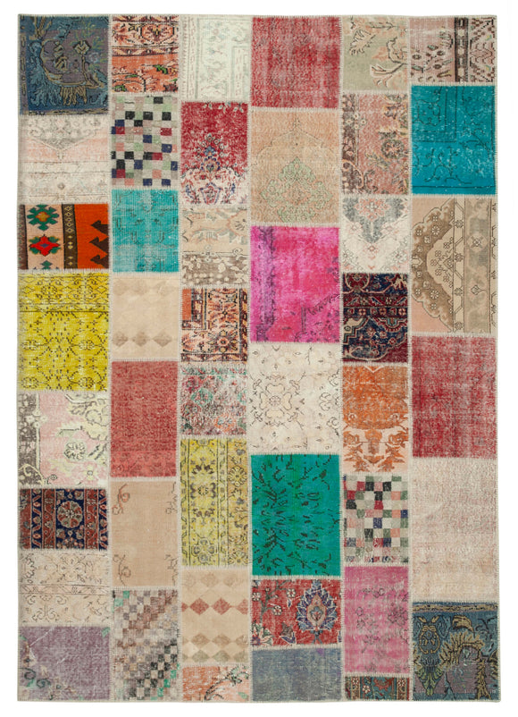 7x10 Multicolor Patchwork Rug - 24017