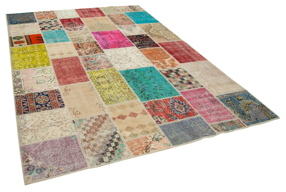 7x10 Multicolor Patchwork Rug - 24017
