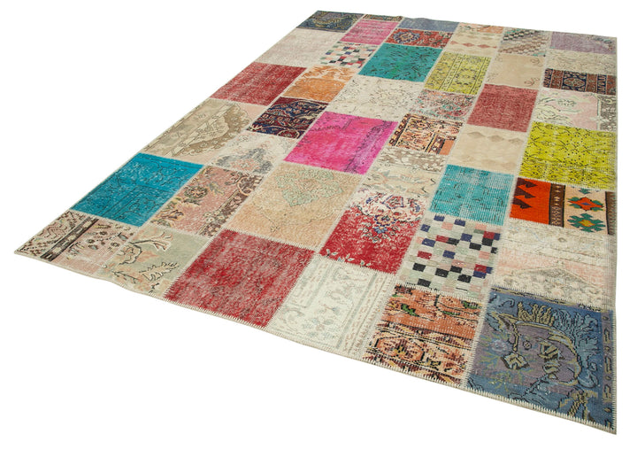 7x10 Multicolor Patchwork Rug - 24017