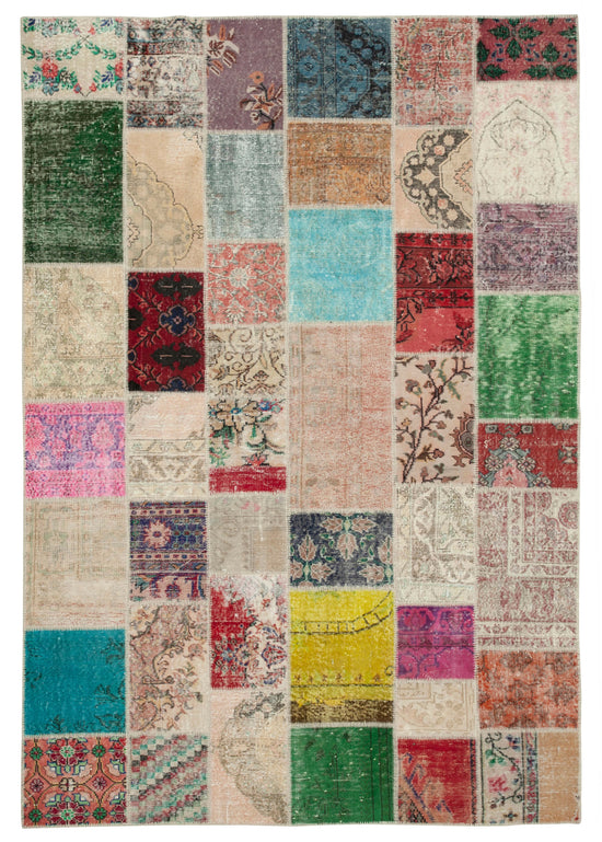 7x10 Multicolor Patchwork Rug - 24025