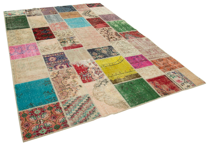 7x10 Multicolor Patchwork Rug - 24025