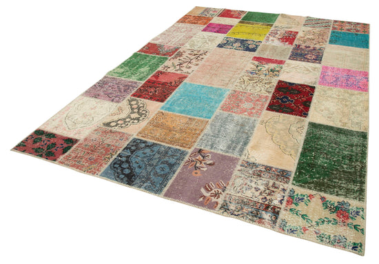 7x10 Multicolor Patchwork Rug - 24025