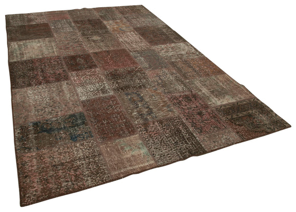 7x10 Brown Patchwork Rug - 24026