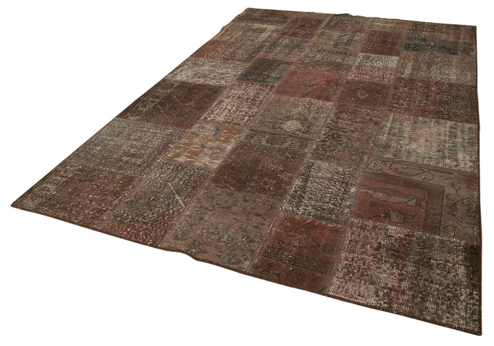 7x10 Brown Patchwork Rug - 24026