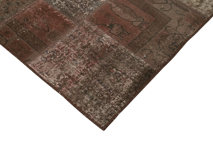 7x10 Brown Patchwork Rug - 24026