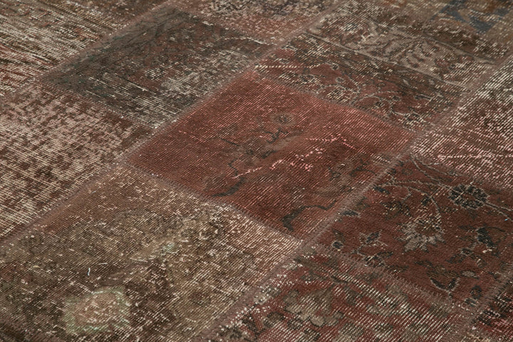 7x10 Brown Patchwork Rug - 24026