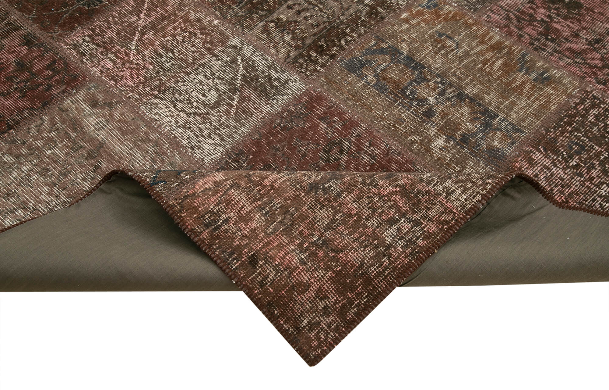 7x10 Brown Patchwork Rug - 24026