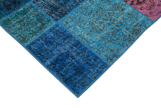 7x10 Blue Patchwork Rug - 24027
