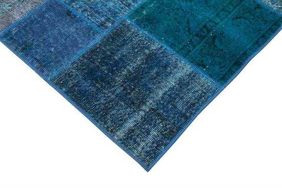 7x10 Blue Patchwork Rug - 24033