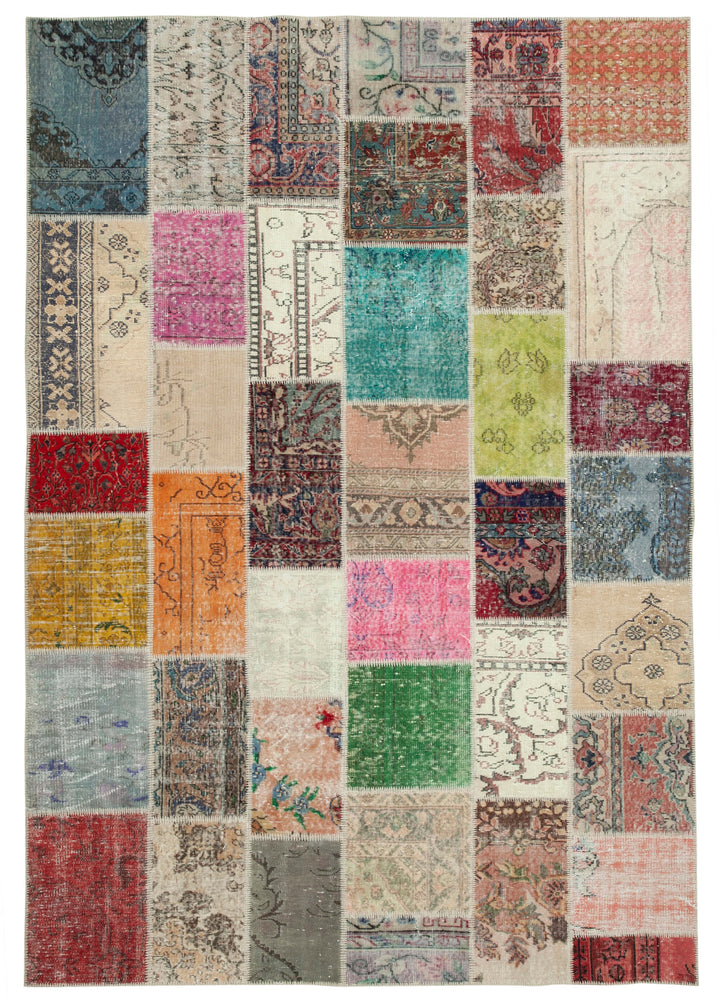 7x10 Multicolor Patchwork Rug - 24034