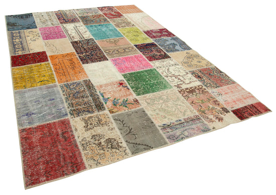 7x10 Multicolor Patchwork Rug - 24034