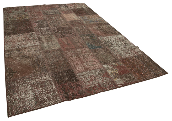 7x10 Brown Patchwork Rug - 24036