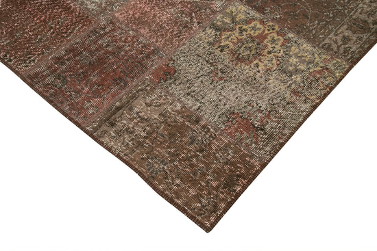 7x10 Brown Patchwork Rug - 24036