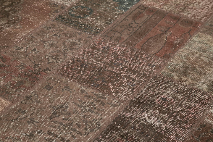 7x10 Brown Patchwork Rug - 24036