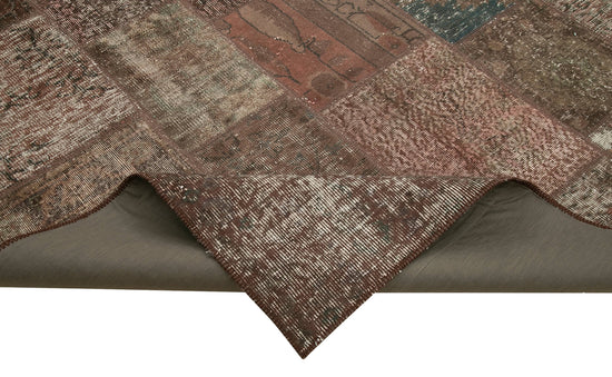 7x10 Brown Patchwork Rug - 24036