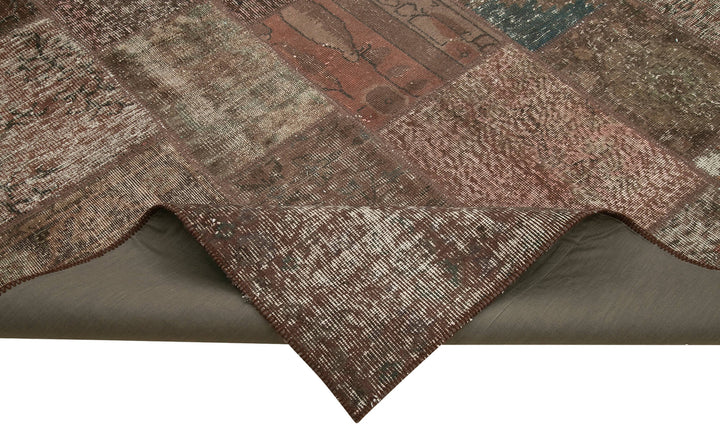 7x10 Brown Patchwork Rug - 24036