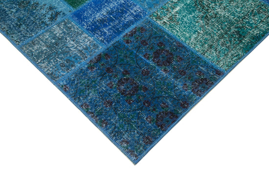7x10 Blue Patchwork Rug - 24046