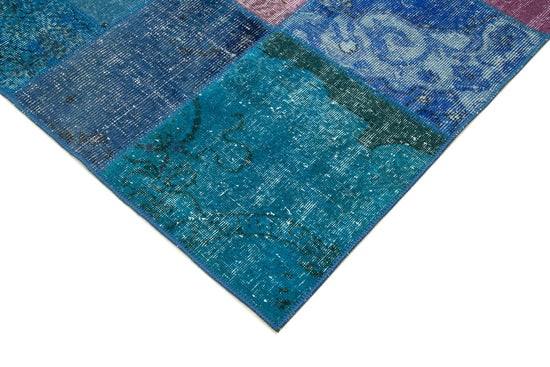 7x10 Blue Patchwork Rug - 24050