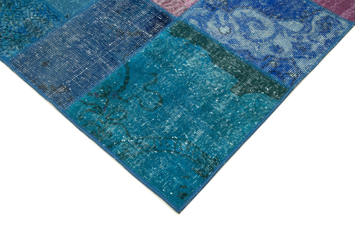 7x10 Blue Patchwork Rug - 24050