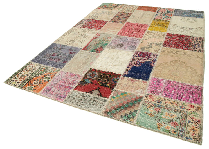 7x10 Multicolor Patchwork Rug - 24051