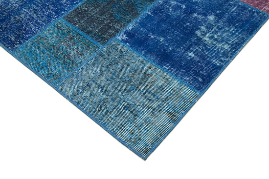 7x10 Blue Patchwork Rug - 24055
