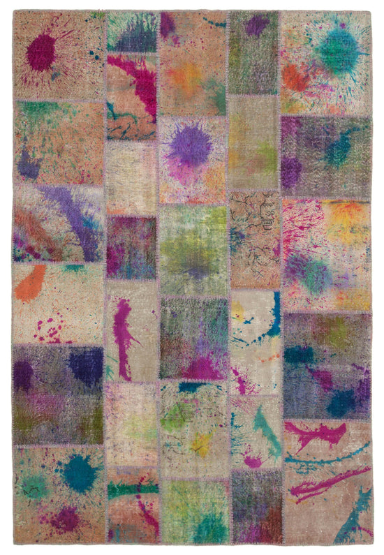 7x10 Multicolor Patchwork Rug - 24057