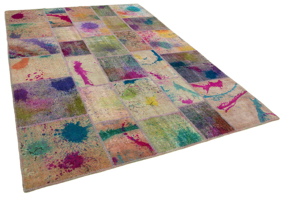 7x10 Multicolor Patchwork Rug - 24057