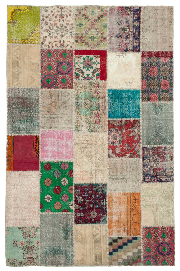 6x10 Multicolor Patchwork Rug - 24058