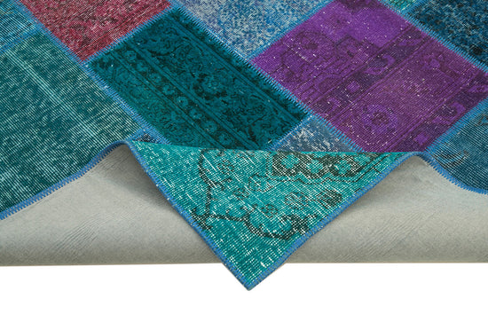 7x10 Blue Patchwork Rug - 24059