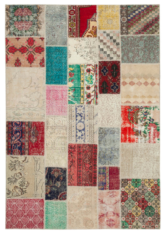 7x10 Multicolor Patchwork Rug - 24061