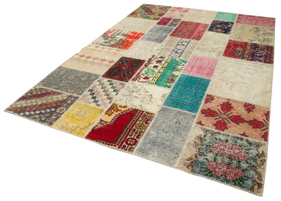 7x10 Multicolor Patchwork Rug - 24061