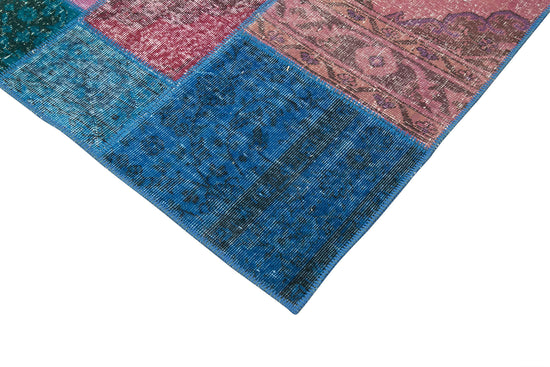7x10 Blue Patchwork Rug - 24062