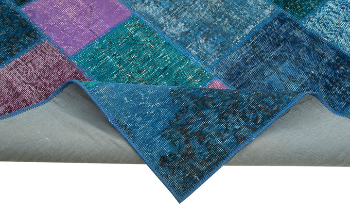 7x10 Blue Patchwork Rug - 24062