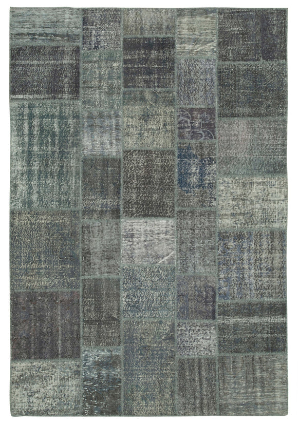 7x10 Grey Patchwork Rug - 24066