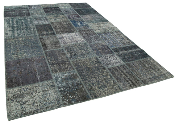 7x10 Grey Patchwork Rug - 24066