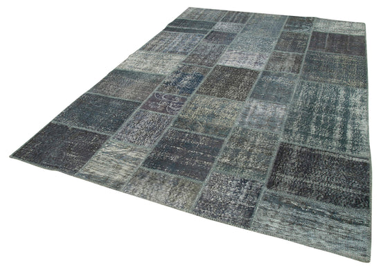 7x10 Grey Patchwork Rug - 24066