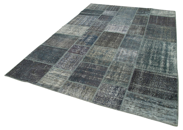 7x10 Grey Patchwork Rug - 24066