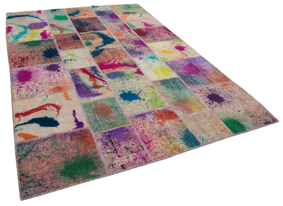 7x10 Multicolor Patchwork Rug - 24068