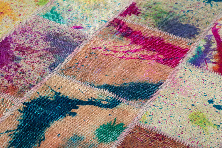 7x10 Multicolor Patchwork Rug - 24068
