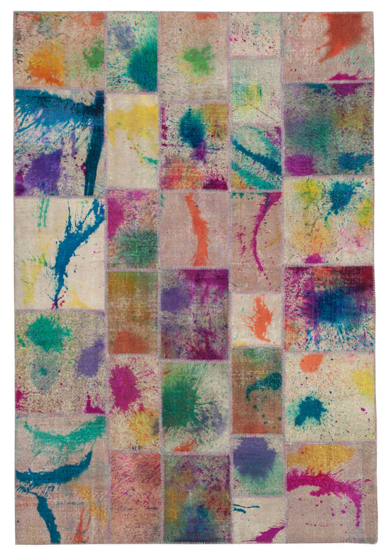 7x10 Multicolor Patchwork Rug - 24069